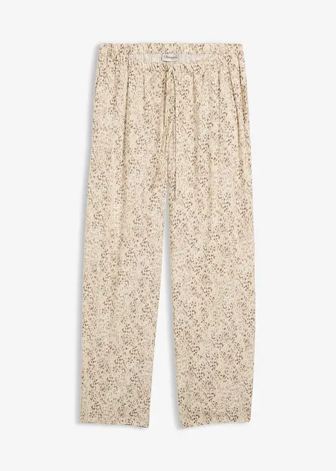 Pantaloni con elastico in vita in viscosa fluente, bonprix