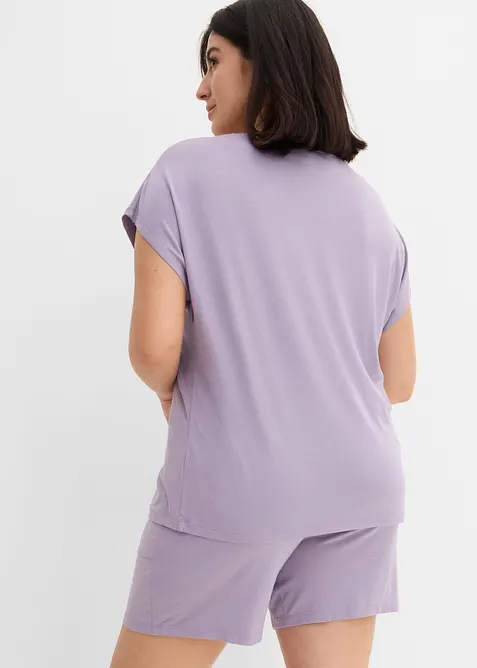 Maglia e shorts in misto viscosa morbido (set 2 pezzi), bonprix