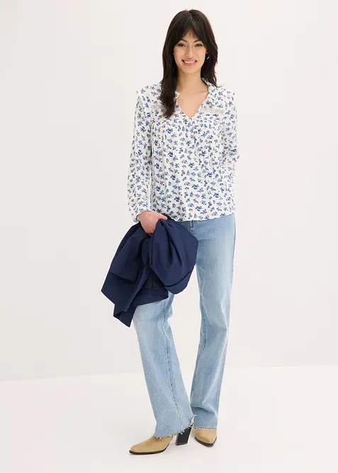 Maglia a maniche lunghe in misto viscosa, bonprix