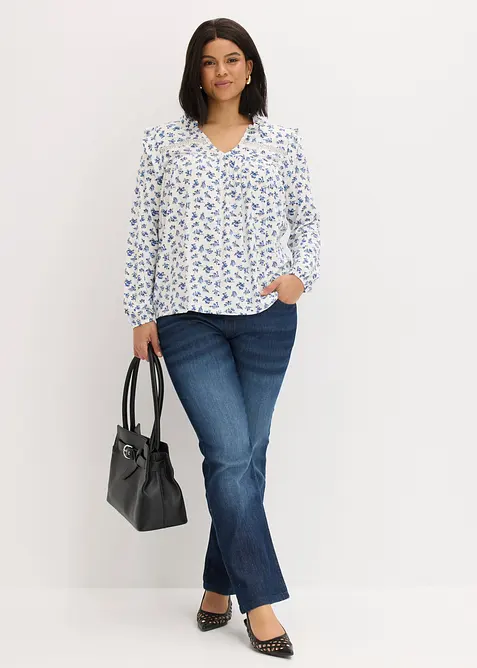 Maglia a maniche lunghe in misto viscosa, bonprix