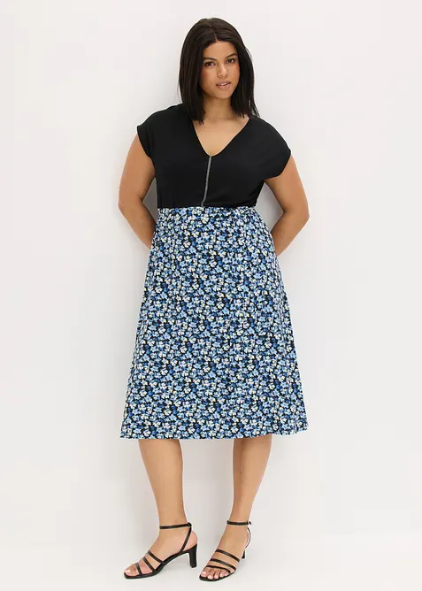 Abito midi in jersey di misto viscosa, bonprix