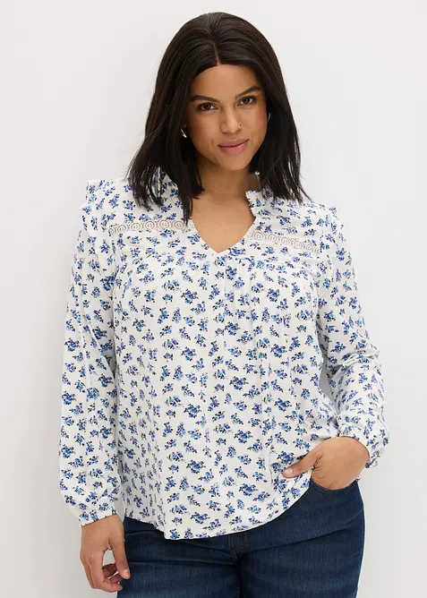 Maglia a maniche lunghe in misto viscosa, bonprix