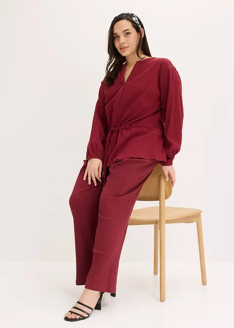 Blusa in crinkle strutturato, bonprix