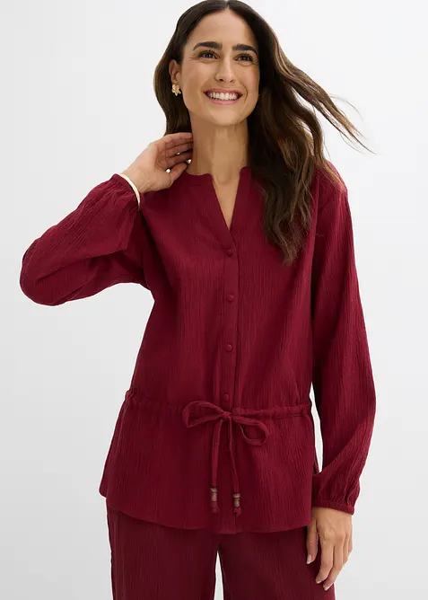 Blusa in crinkle strutturato, bonprix
