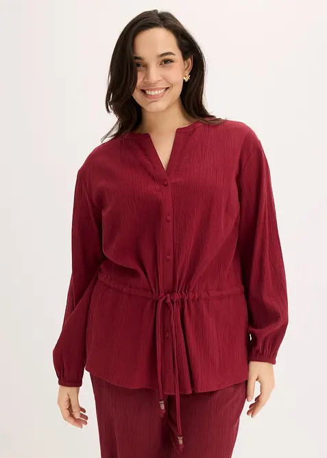 Blusa in crinkle strutturato, bonprix