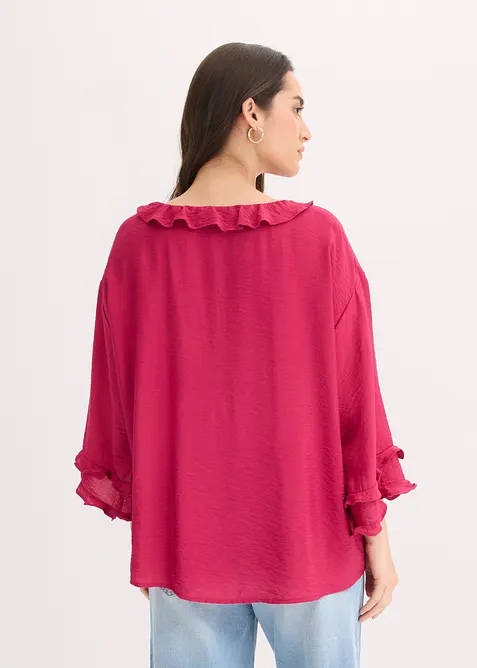 Blusa in stile boh&eacute;mien in misto viscosa fine, bonprix