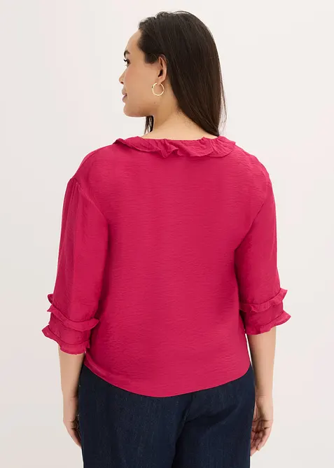 Blusa in stile boh&eacute;mien in misto viscosa fine, bonprix