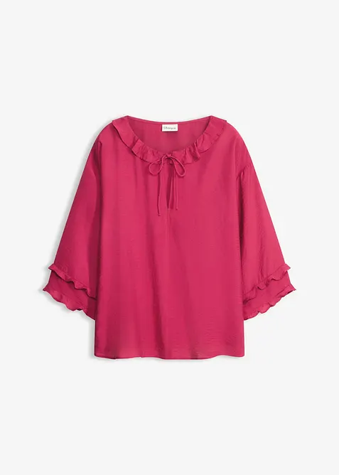 Blusa in stile boh&eacute;mien in misto viscosa fine, bonprix