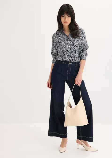 Camicetta in fine misto viscosa, bonprix