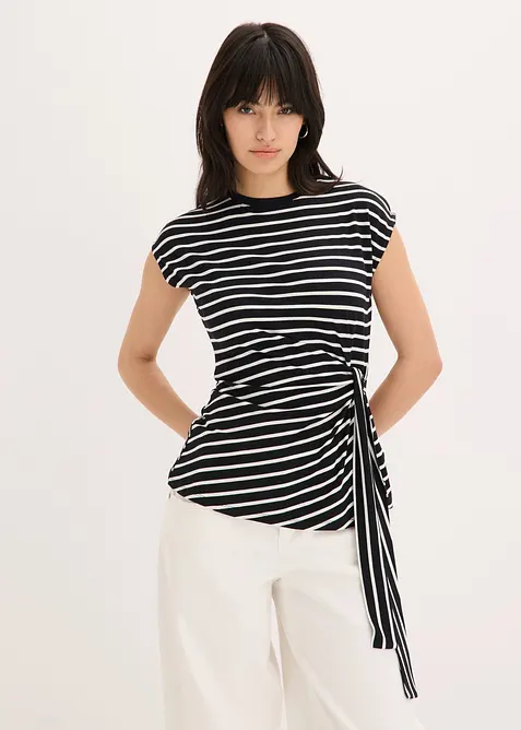 Maglia con drappeggio, bonprix