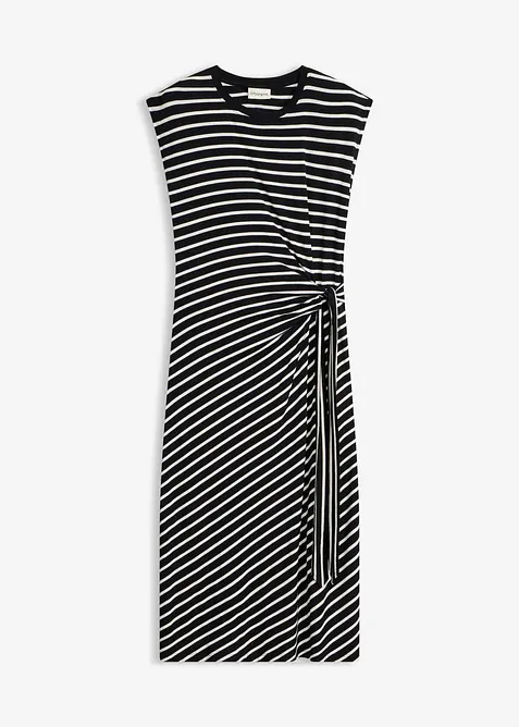 Abito di jersey con drappeggio, bonprix