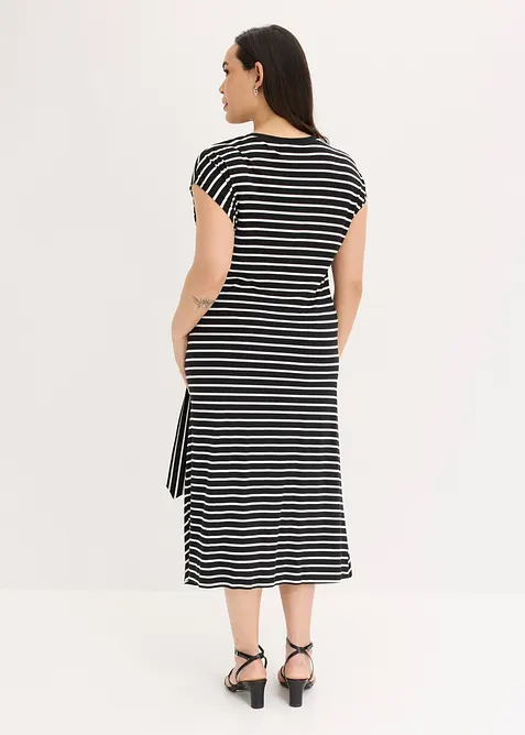 Abito di jersey con drappeggio, bonprix