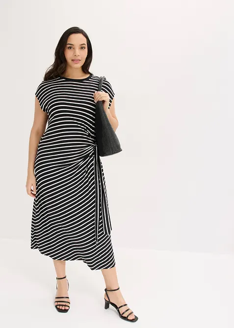Abito di jersey con drappeggio, bonprix