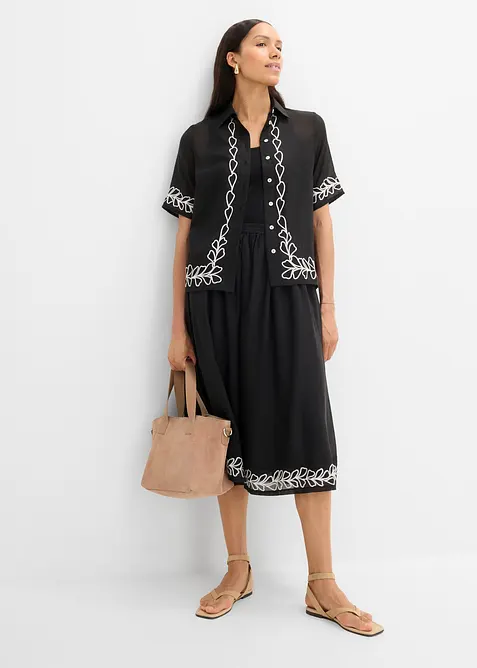 Blusa con ricamo, bonprix