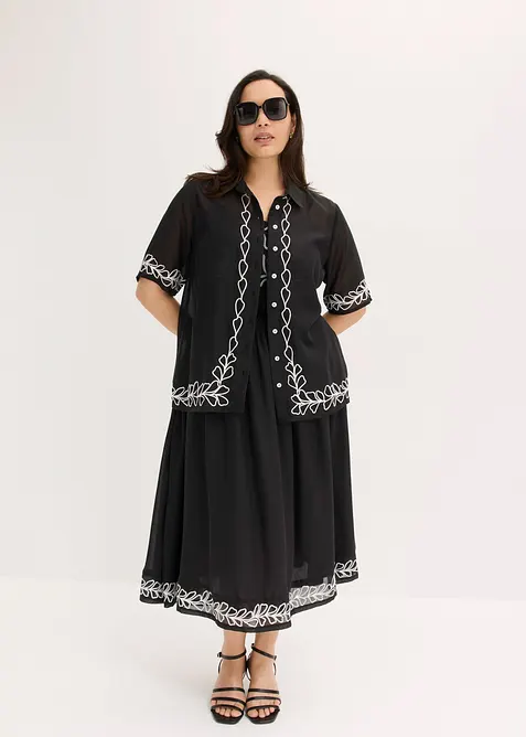 Blusa con ricamo, bonprix