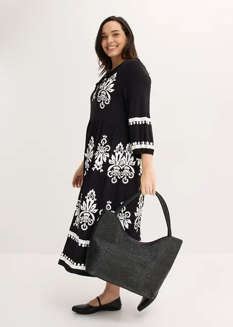 Abito in jersey di misto viscosa morbido, bonprix