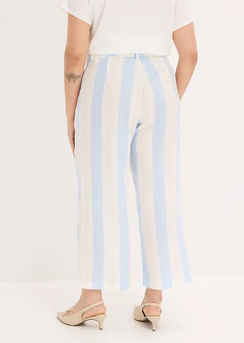Pantaloni a palazzo effetto lino, bonprix