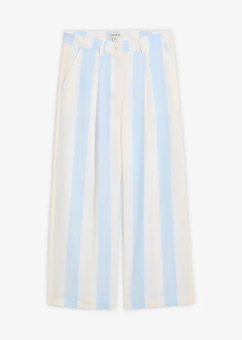 Pantaloni a palazzo effetto lino, bonprix