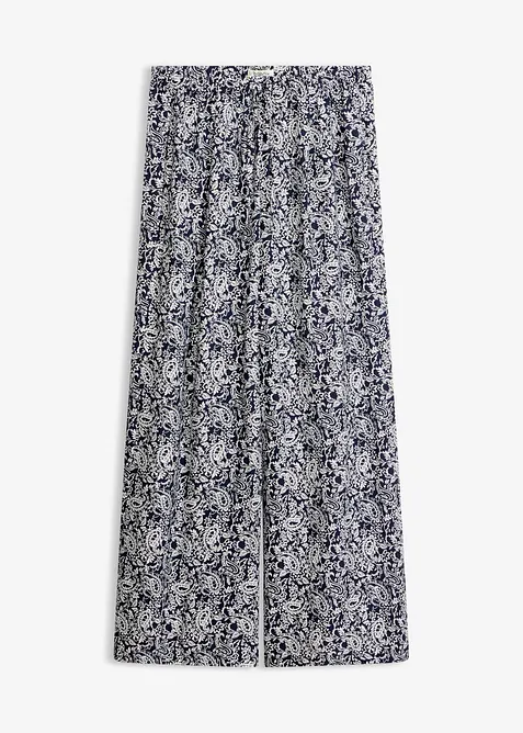 Pantaloni con elastico in vita in misto viscosa fine, bonprix