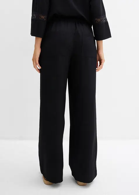 Pantaloni larghi in viscosa fluente, bonprix