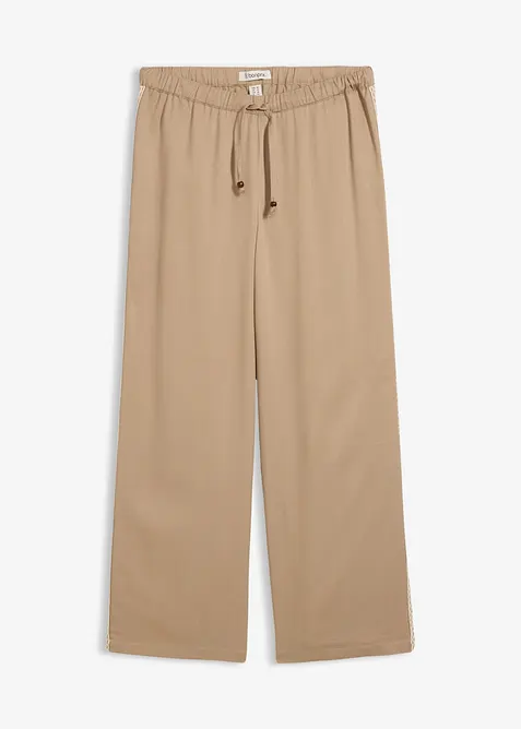 Pantaloni larghi in viscosa fluente, bonprix