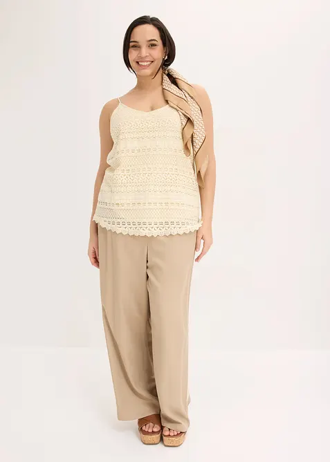 Pantaloni larghi in viscosa fluente, bonprix