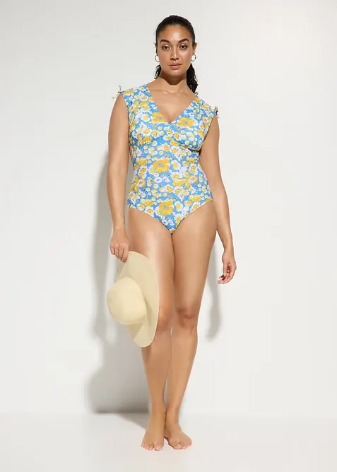 Costume intero con spalline larghe ed effetto modellante leggero, bonprix