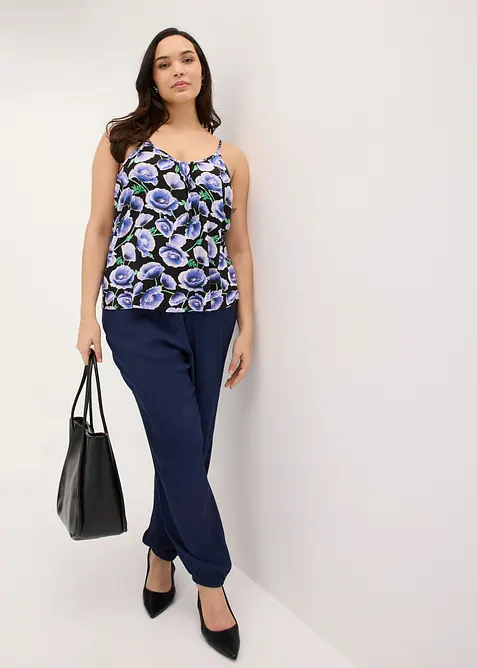 Top con spalline sottili in misto viscosa morbido, bonprix