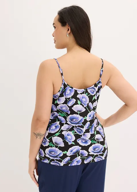 Top con spalline sottili in misto viscosa morbido, bonprix