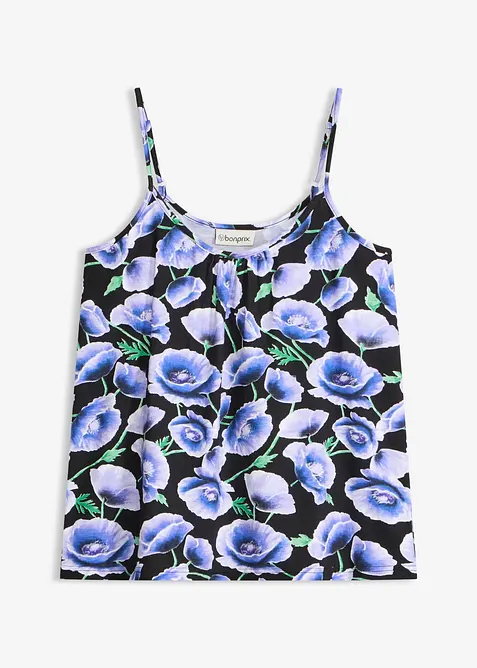 Top con spalline sottili in misto viscosa morbido, bonprix