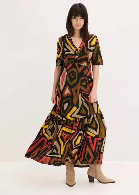 Abito lungo in morbido misto viscosa, bonprix