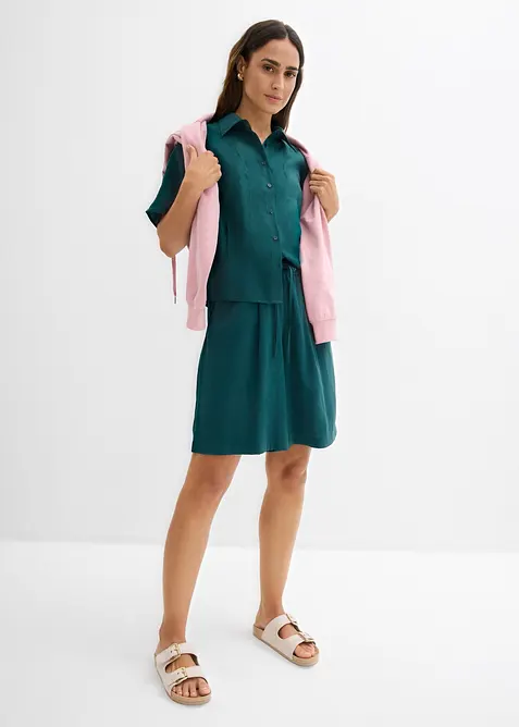 Camicetta in misto viscosa con maniche a pipistrello, bonprix