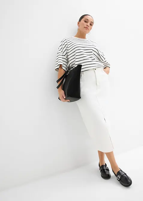 Maglia a righe in puro cotone biologico, bonprix