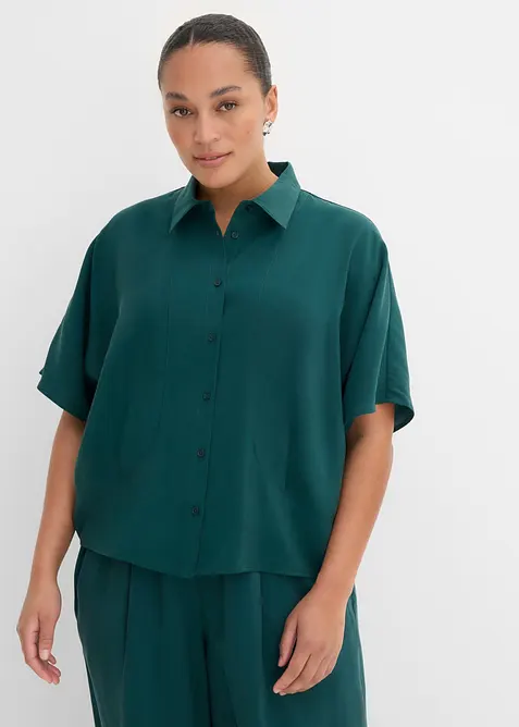 Camicetta in misto viscosa con maniche a pipistrello, bonprix