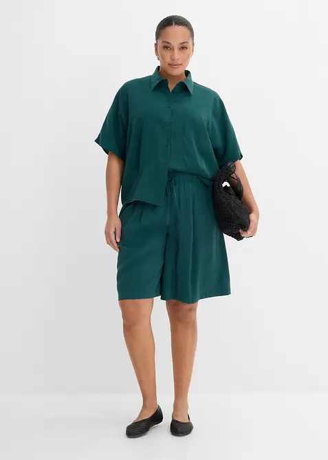 Camicetta in misto viscosa con maniche a pipistrello, bonprix