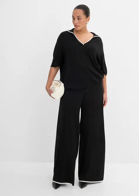 Pantaloni in maglia fine di misto viscosa, bonprix