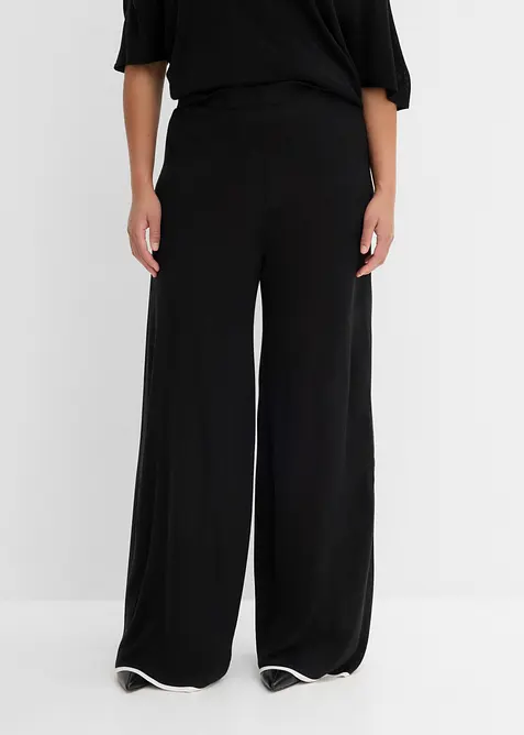 Pantaloni in maglia fine di misto viscosa, bonprix