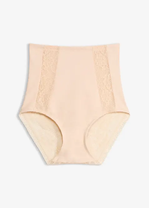 Culotte con pizzo e effetto modellante medio, bonprix