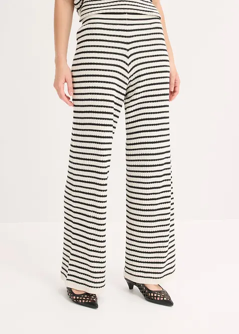 Pantaloni in maglia di misto lino fresco, bonprix