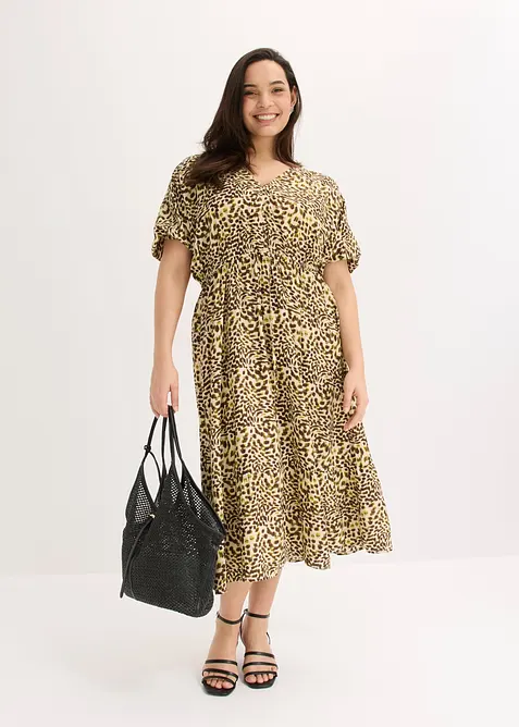 Abito midi in viscosa fluente, bonprix