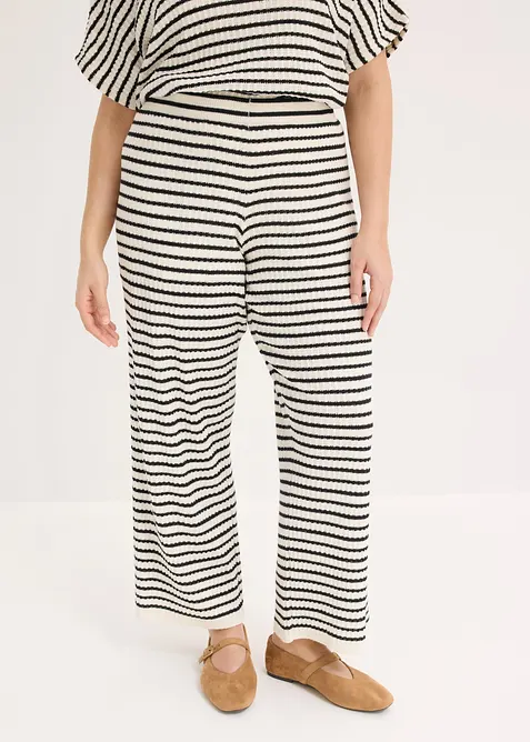 Pantaloni in maglia di misto lino fresco, bonprix