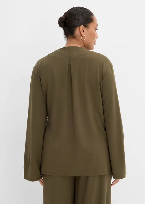 Blusa in misto viscosa con laccetto, bonprix