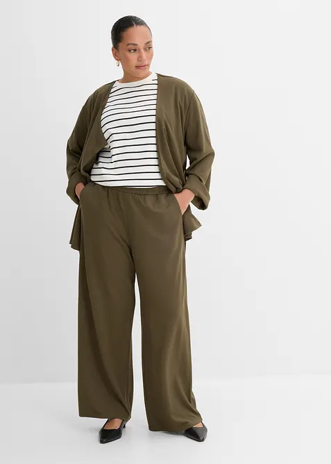 Pantaloni con elastico in vita in misto viscosa, bonprix