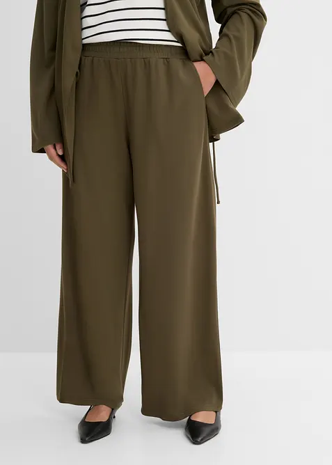 Pantaloni con elastico in vita in misto viscosa, bonprix