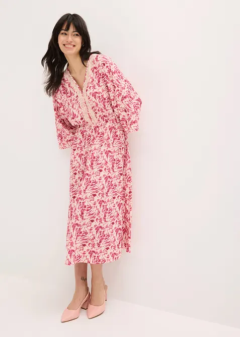 Abito di jersey con pizzo, bonprix