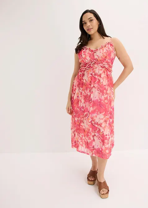 Abito con spalline in mesh morbido, bonprix