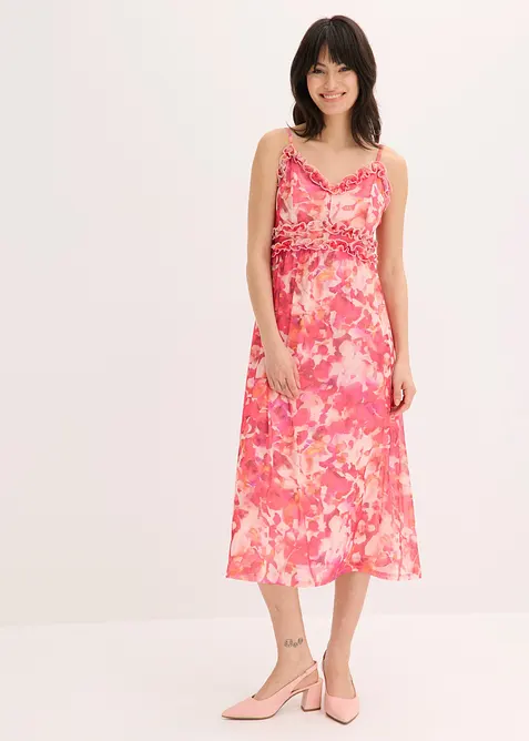 Abito con spalline in mesh morbido, bonprix