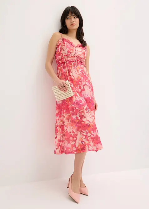 Abito con spalline in mesh morbido, bonprix