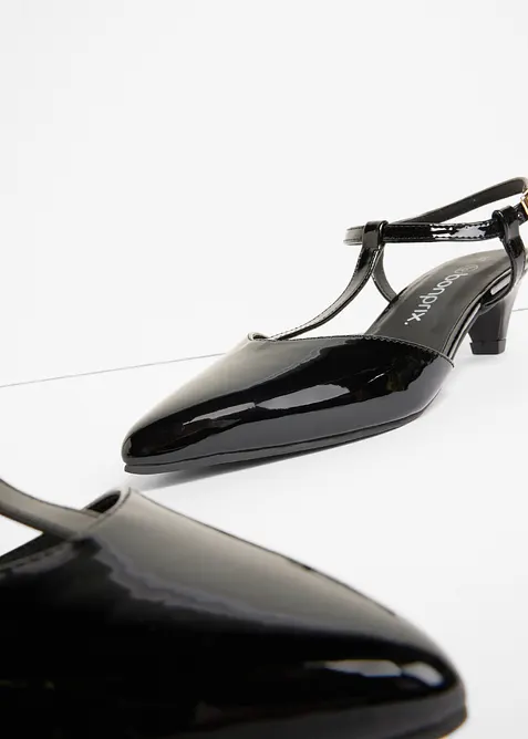 D&eacute;collet&eacute; verniciate con cinturino, bonprix