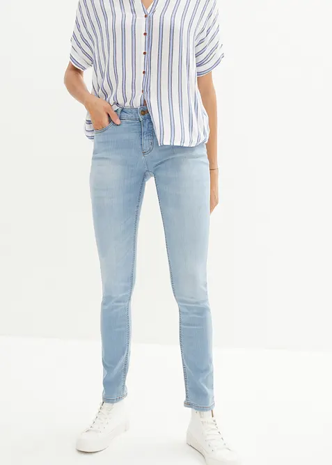 Jeans skinny elasticizzati, vita media, bonprix